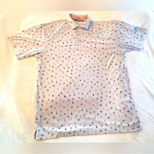 Men's Polo Shirt with Pattern - White